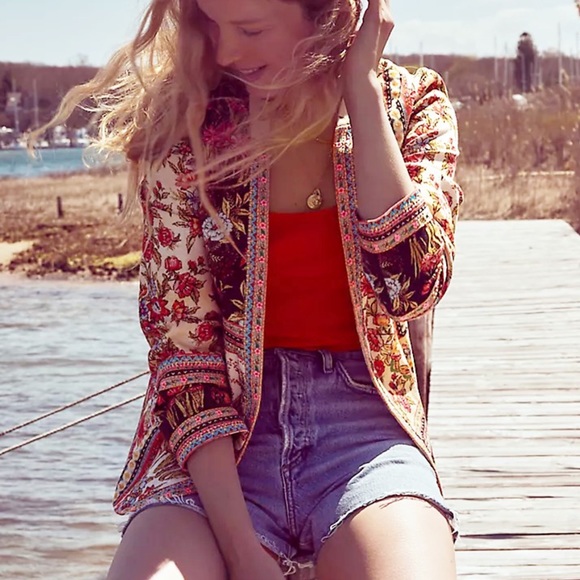 Anthropologie Floral Embroidered Jacket - Picture 8 of 8